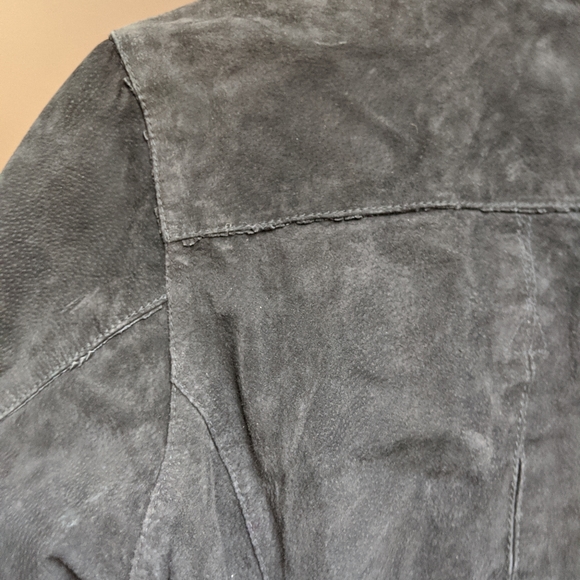 Vintage suede biker jacket - Picture 4 of 8
